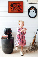 Mila & Rose ® Purr - fectly Spooky 3/4 Sleeve Pocket Twirl Dress - 