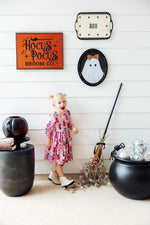 Mila & Rose ® Purr - fectly Spooky 3/4 Sleeve Pocket Twirl Dress - 