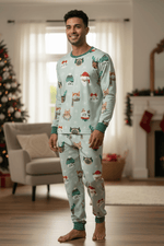 Dreamlet Purr The Halls (Men's Long Sleeve PJ) - 
