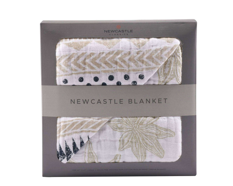 Pyramid And Boho Fields Cotton Muslin Blanket - Everetts Place: Online Boutique - Kids & Babies