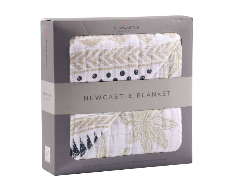 Pyramid And Boho Fields Cotton Muslin Blanket - Everetts Place: Online Boutique - Kids & Babies