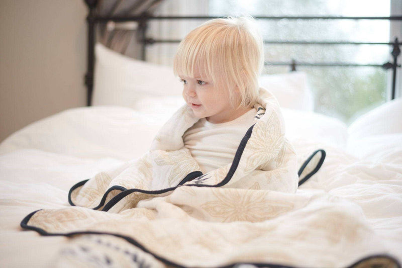 Pyramid And Boho Fields Cotton Muslin Blanket - Everetts Place: Online Boutique - Kids & Babies