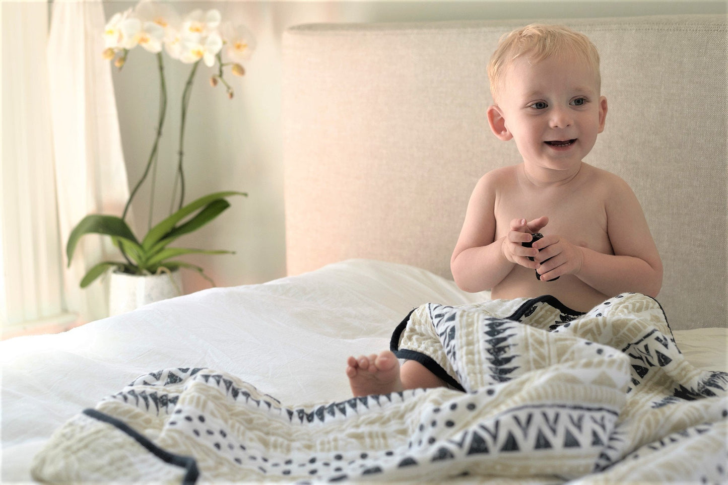 Pyramid And Boho Fields Cotton Muslin Newcastle Blanket For Kids 47 Inch X 47 Inch Newcastle Classics