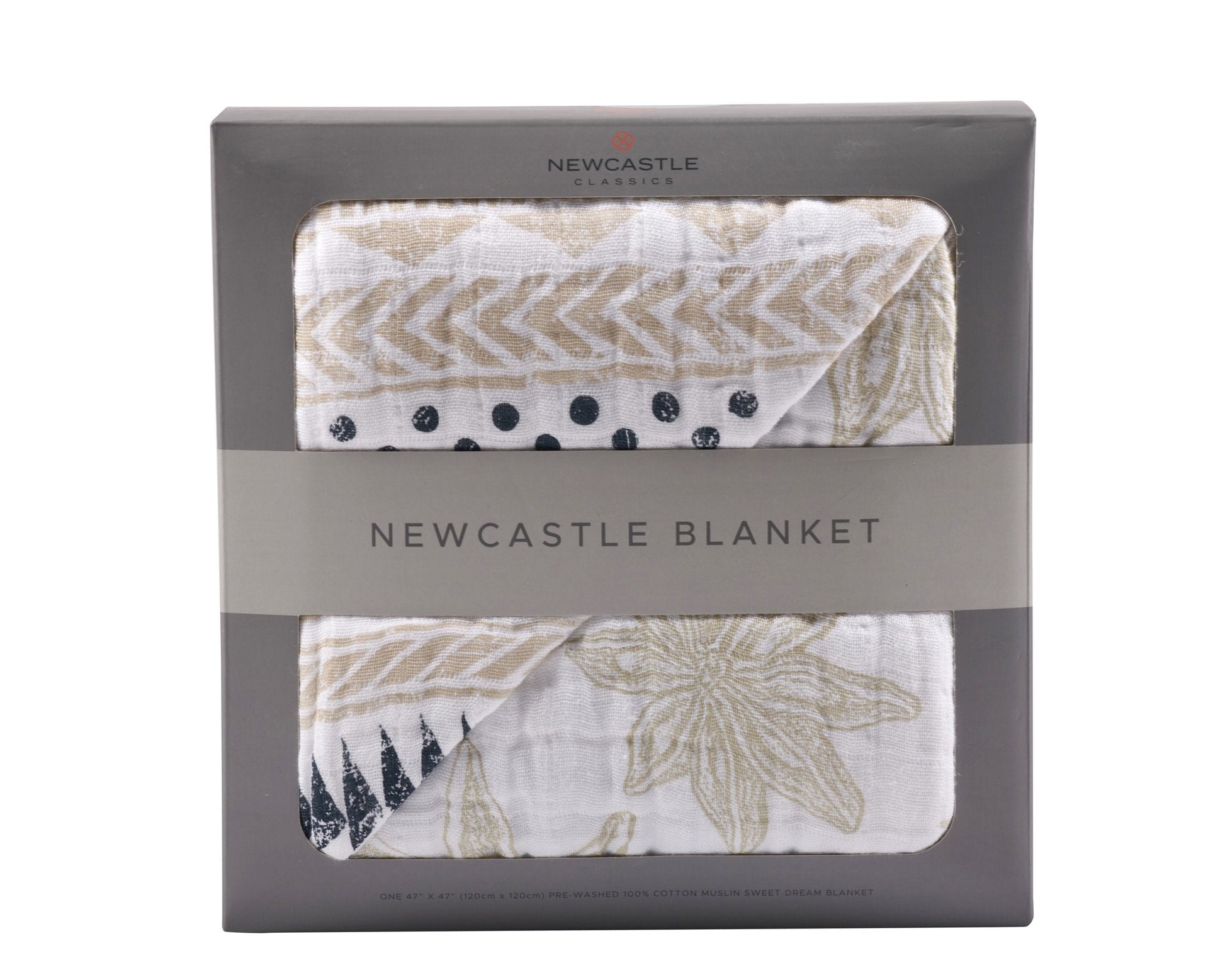Pyramid And Boho Fields Cotton Muslin Newcastle Blanket For Kids 47 Inch X 47 Inch Newcastle Classics