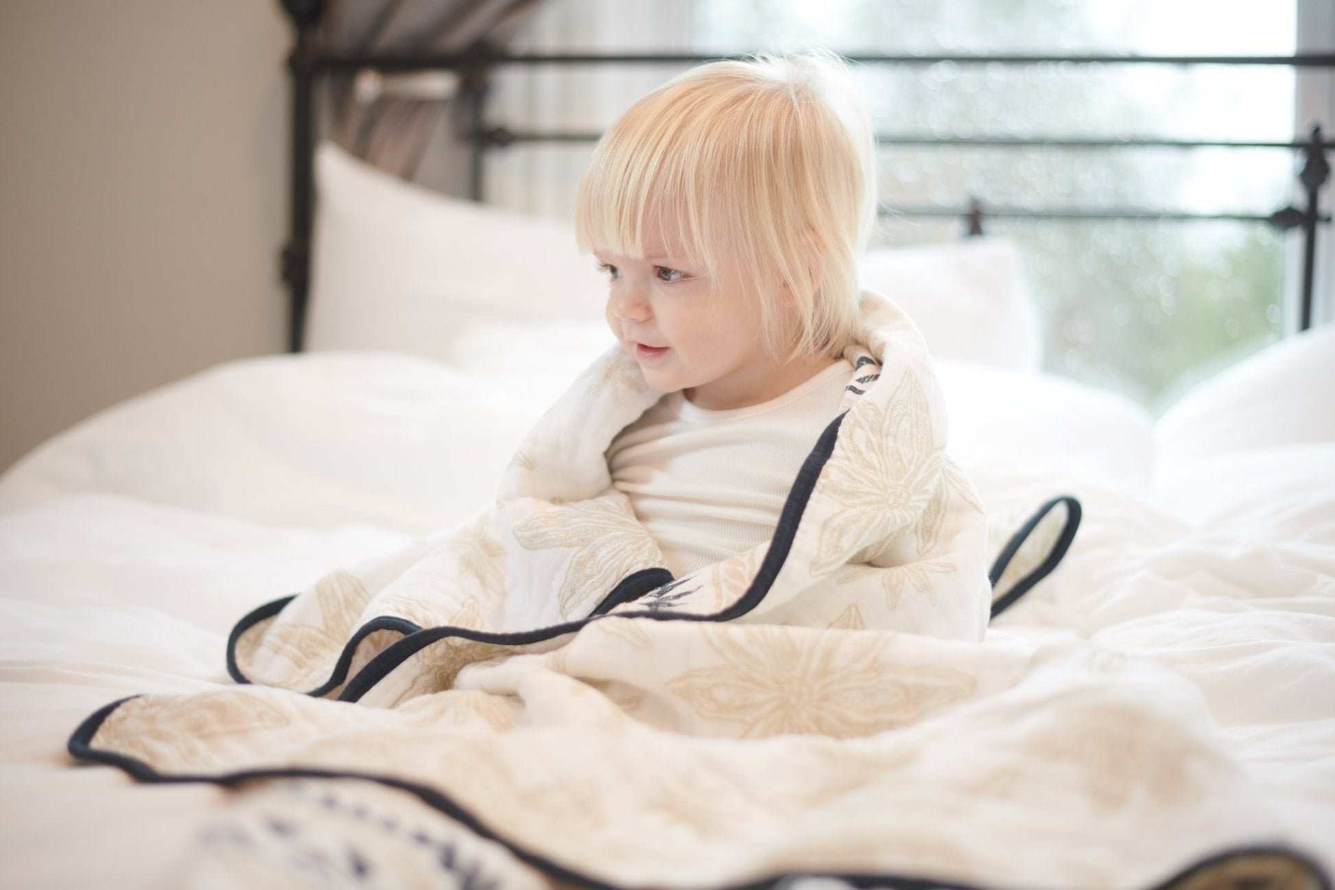 Pyramid And Boho Fields Cotton Muslin Newcastle Blanket For Kids 47 Inch X 47 Inch Newcastle Classics