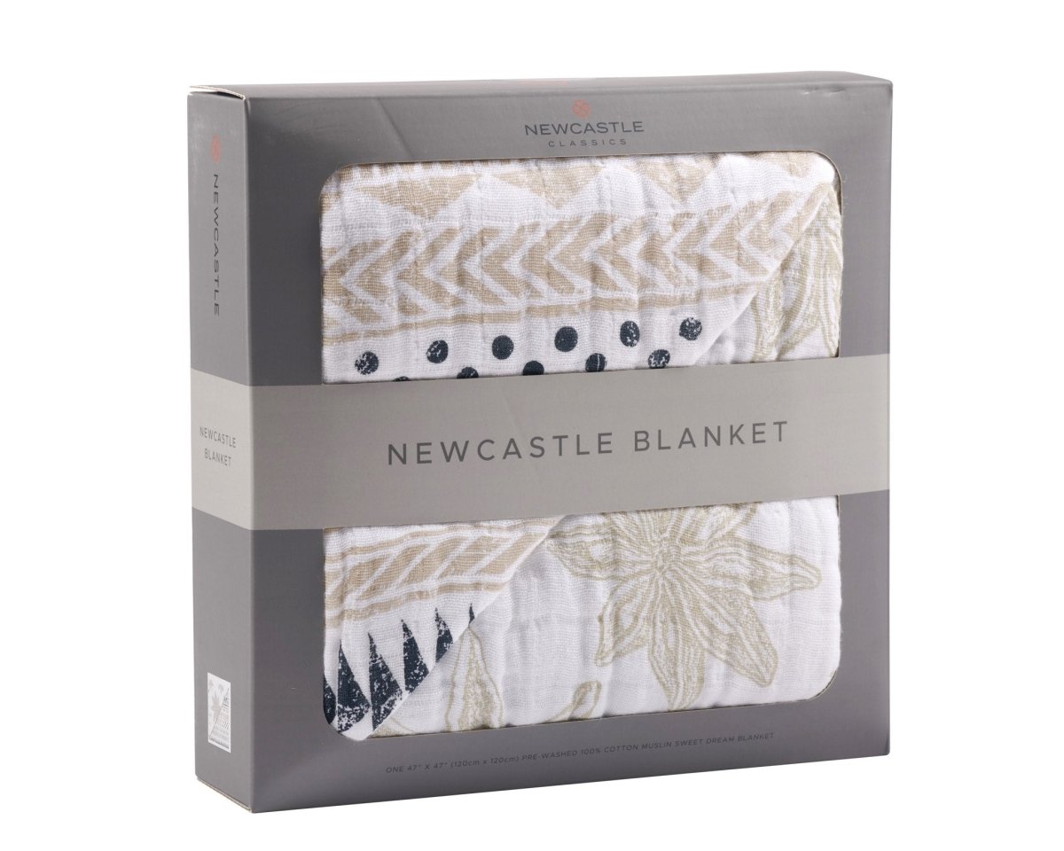 Newcastle Classics Pyramid Cotton Muslin Blanket with Soft Breathable Fabric for Kids - 