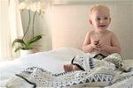 Newcastle Classics Pyramid Cotton Muslin Blanket with Soft Breathable Fabric for Kids - 
