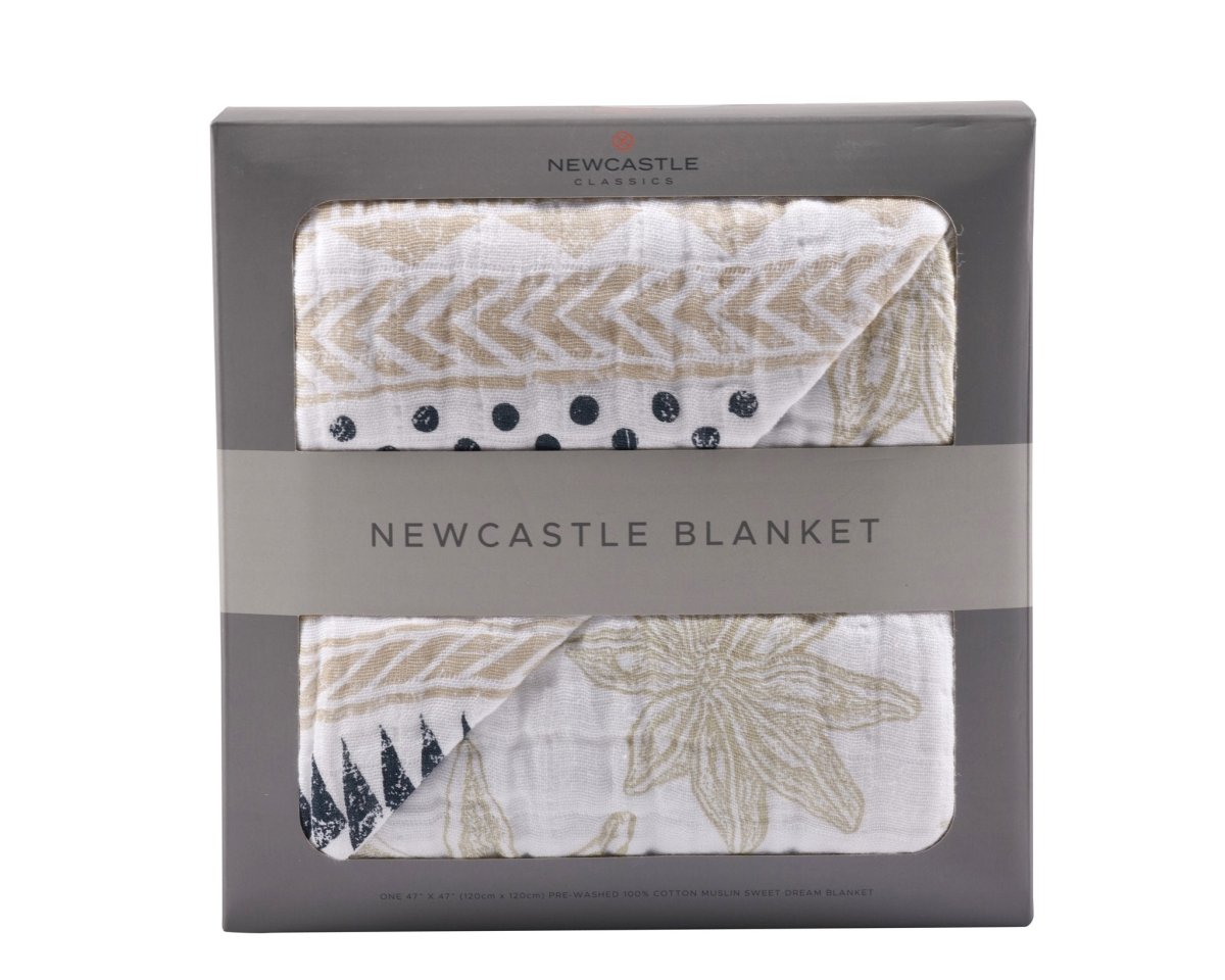 Newcastle Classics Pyramid Cotton Muslin Blanket with Soft Breathable Fabric for Kids - 