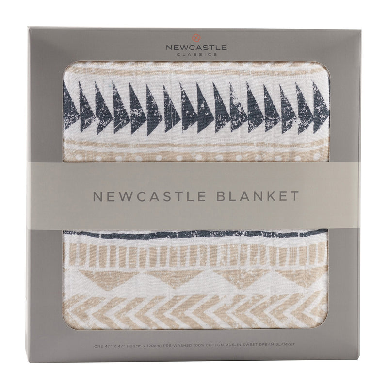 Pyramid Cotton Muslin Newcastle Blanket for Kids 47 Inch x 47 Inch Soft Breathable Cuddly Comfort Newcastle Classics