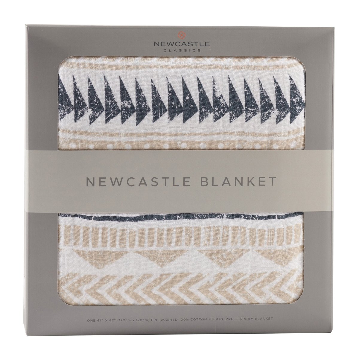 Newcastle Classics Pyramid Cotton Muslin Newcastle Blanket for Kids with Soft Breathable Comfort - 