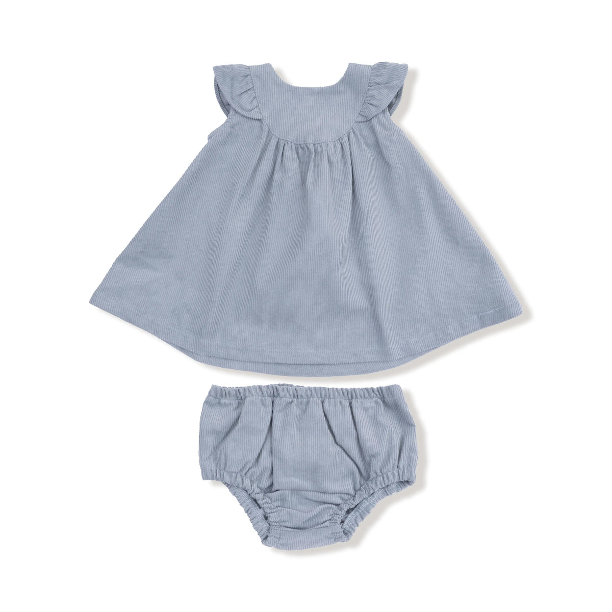 Angel Dear Quarry - Scoop Yoke with Ruffle Dress + Bloomer - 