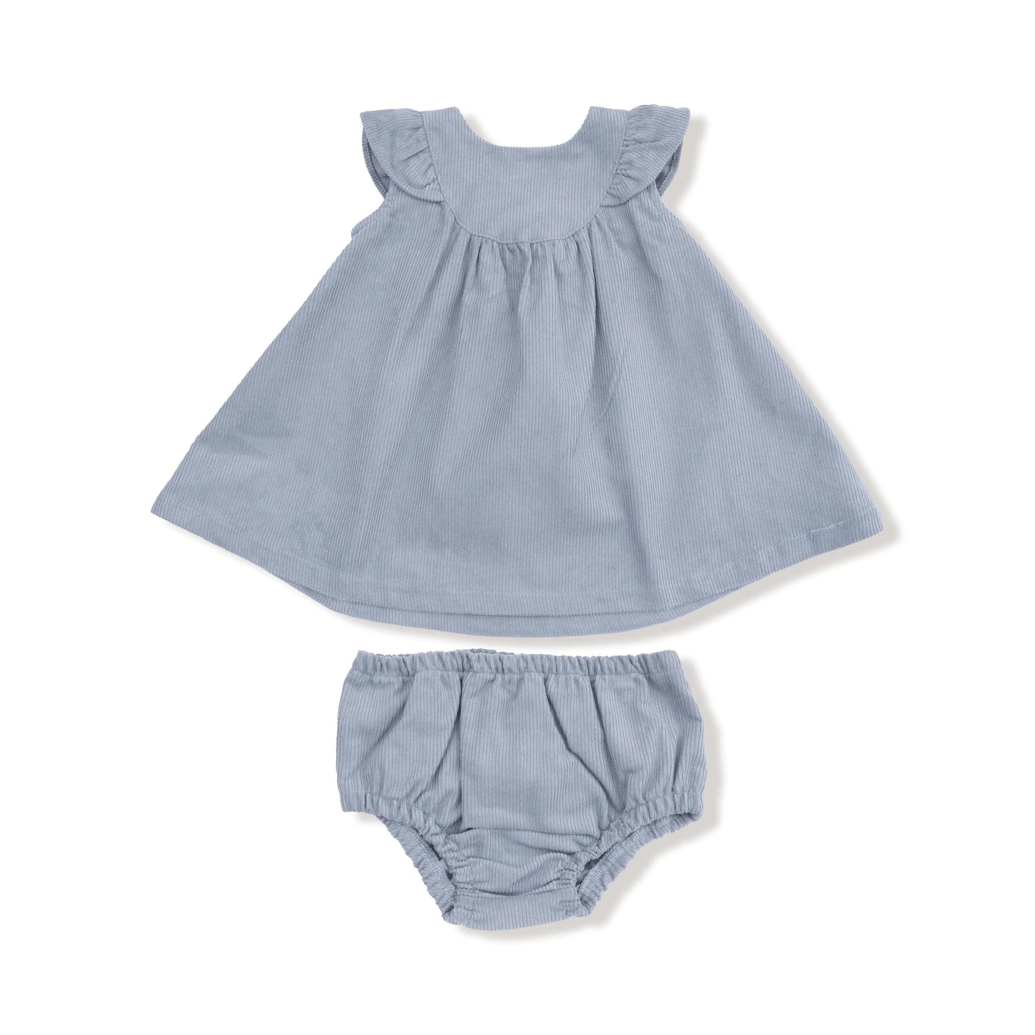 Angel Dear Quarry - Scoop Yoke with Ruffle Dress + Bloomer - 