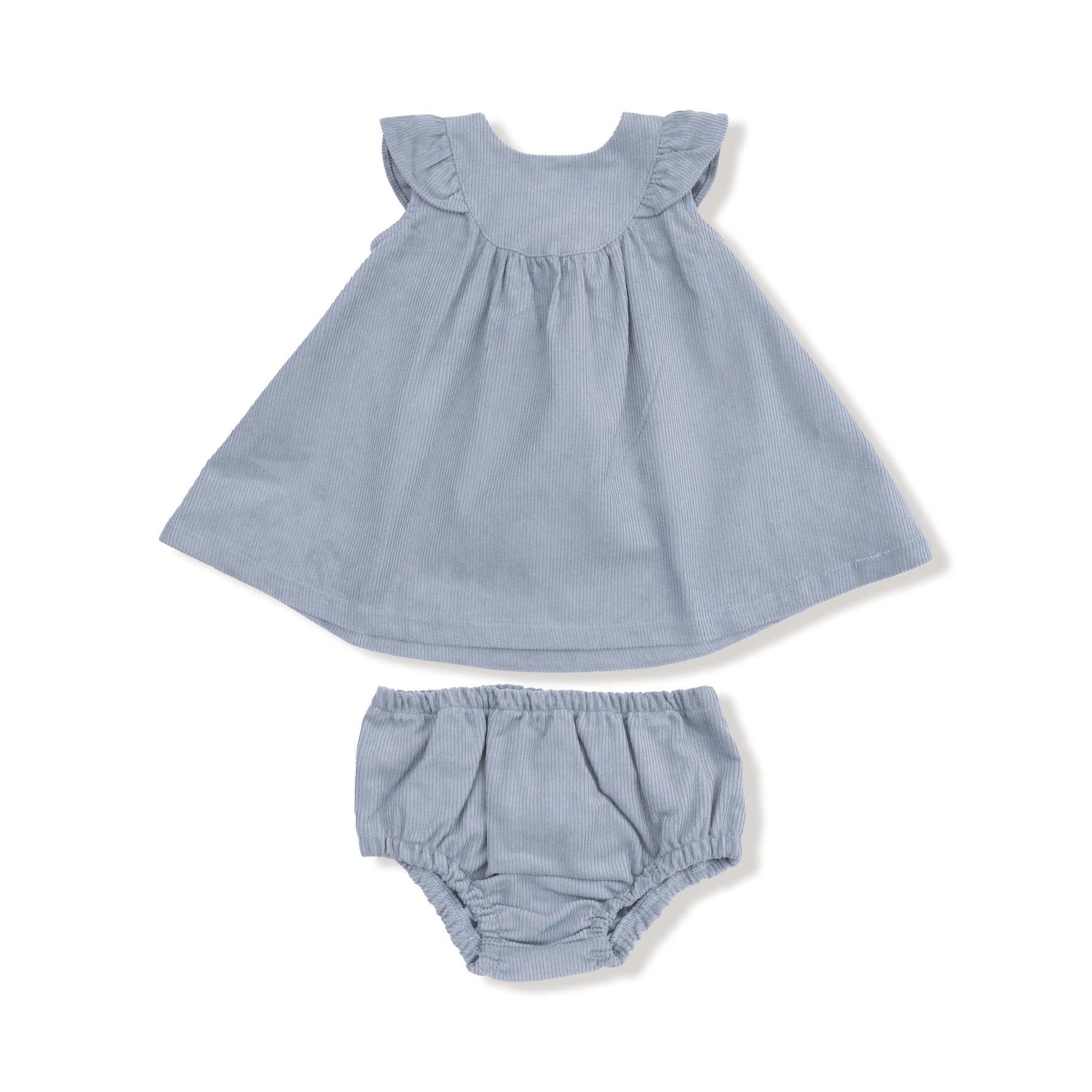 Angel Dear Quarry - Scoop Yoke with Ruffle Dress + Bloomer - 
