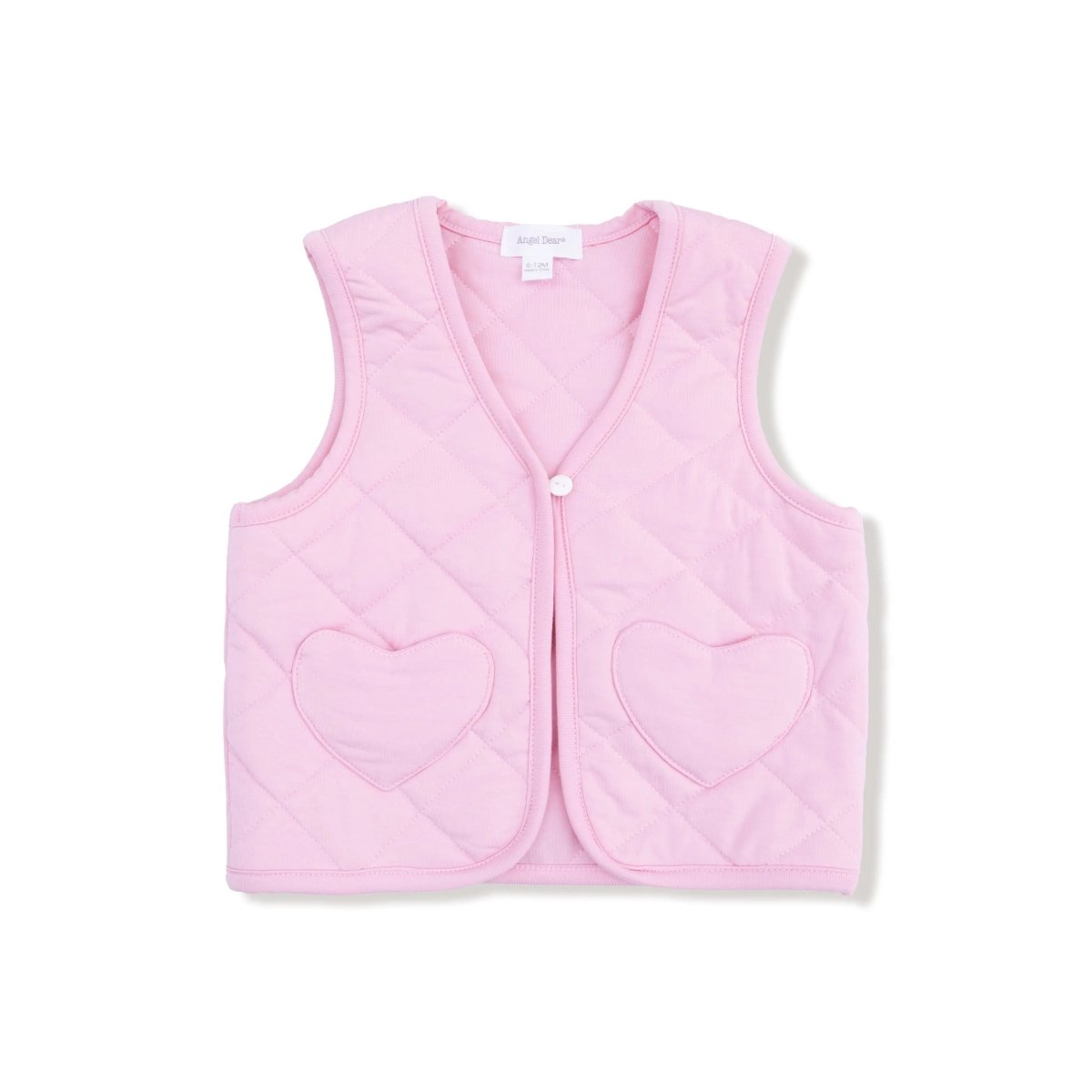 Angel Dear Quilted Baby Vest With Heart Pockets Soft Viscose Bamboo - Everetts Place Boutique - 