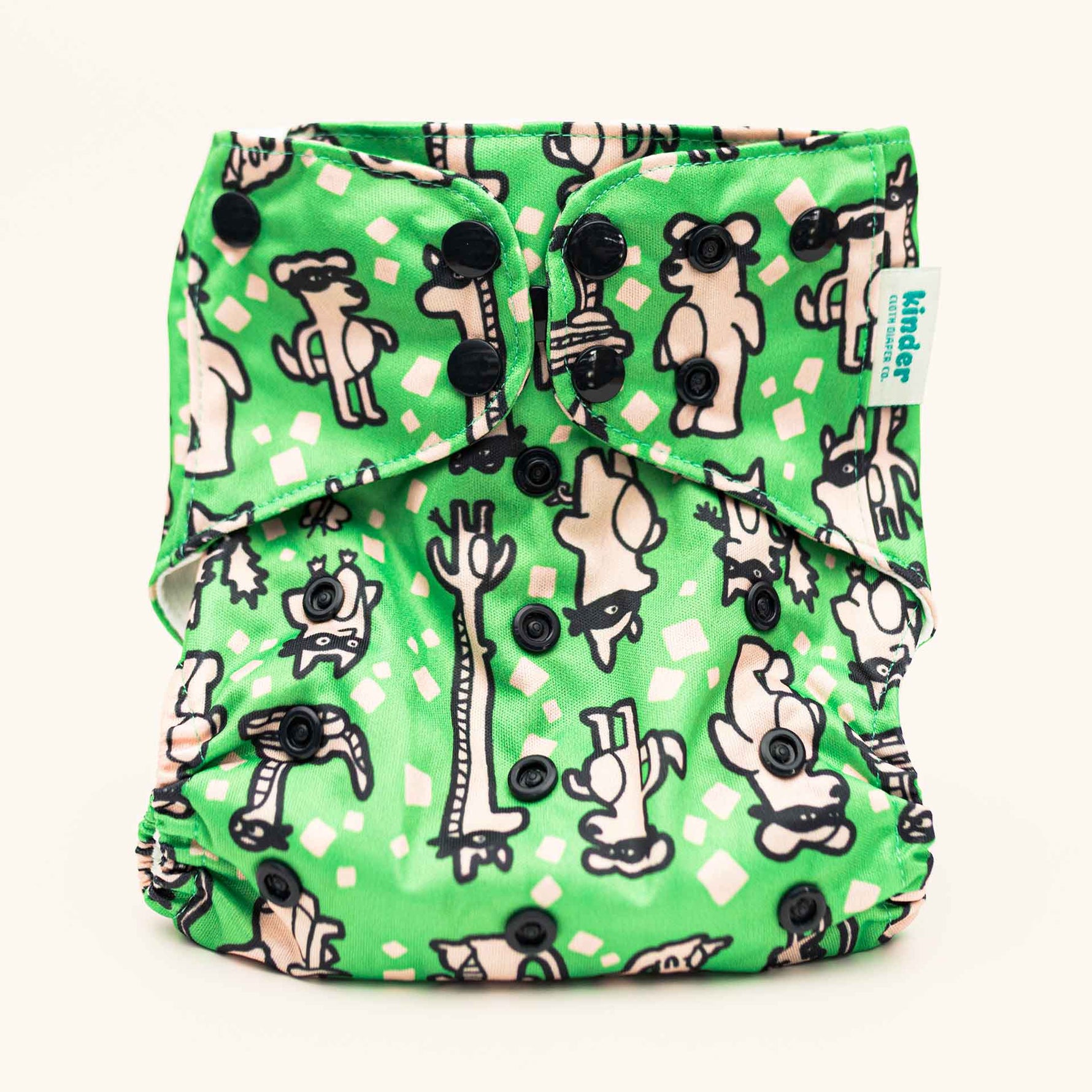Animals and Insects: Essentials Pocket Cloth Diaper with Athletic Wicking Jersey, Grows with your Baby - Everetts Place Boutique - Pocket Diaper