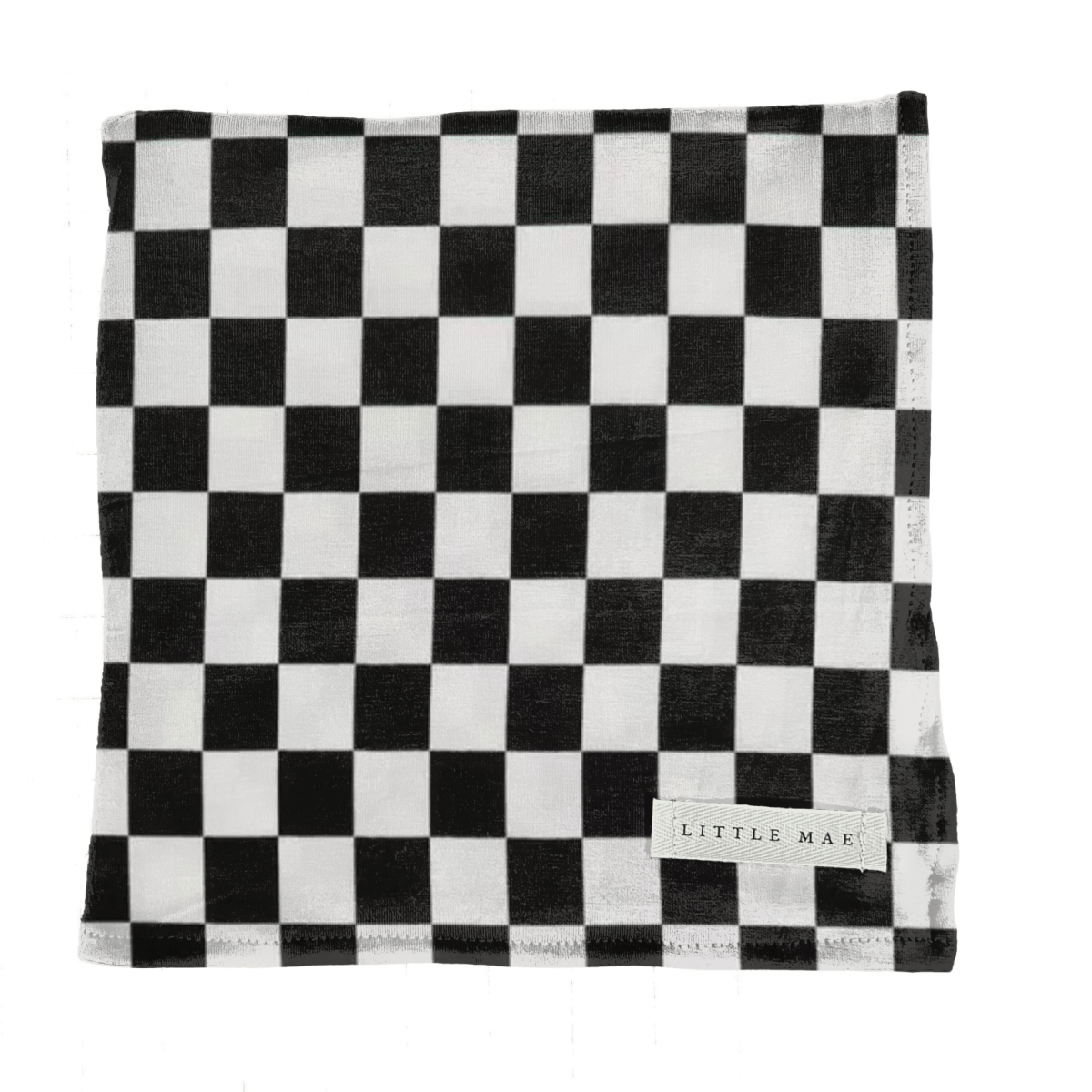 Little Mae & Co Race Black And White Checkered Stretch Swaddle Blanket - Everetts Place Boutique - 