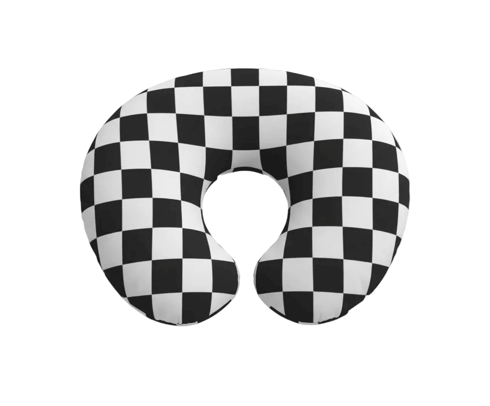 Little Mae & Co Race Black & White Checkered Nursing Pillow CoverEveretts Place