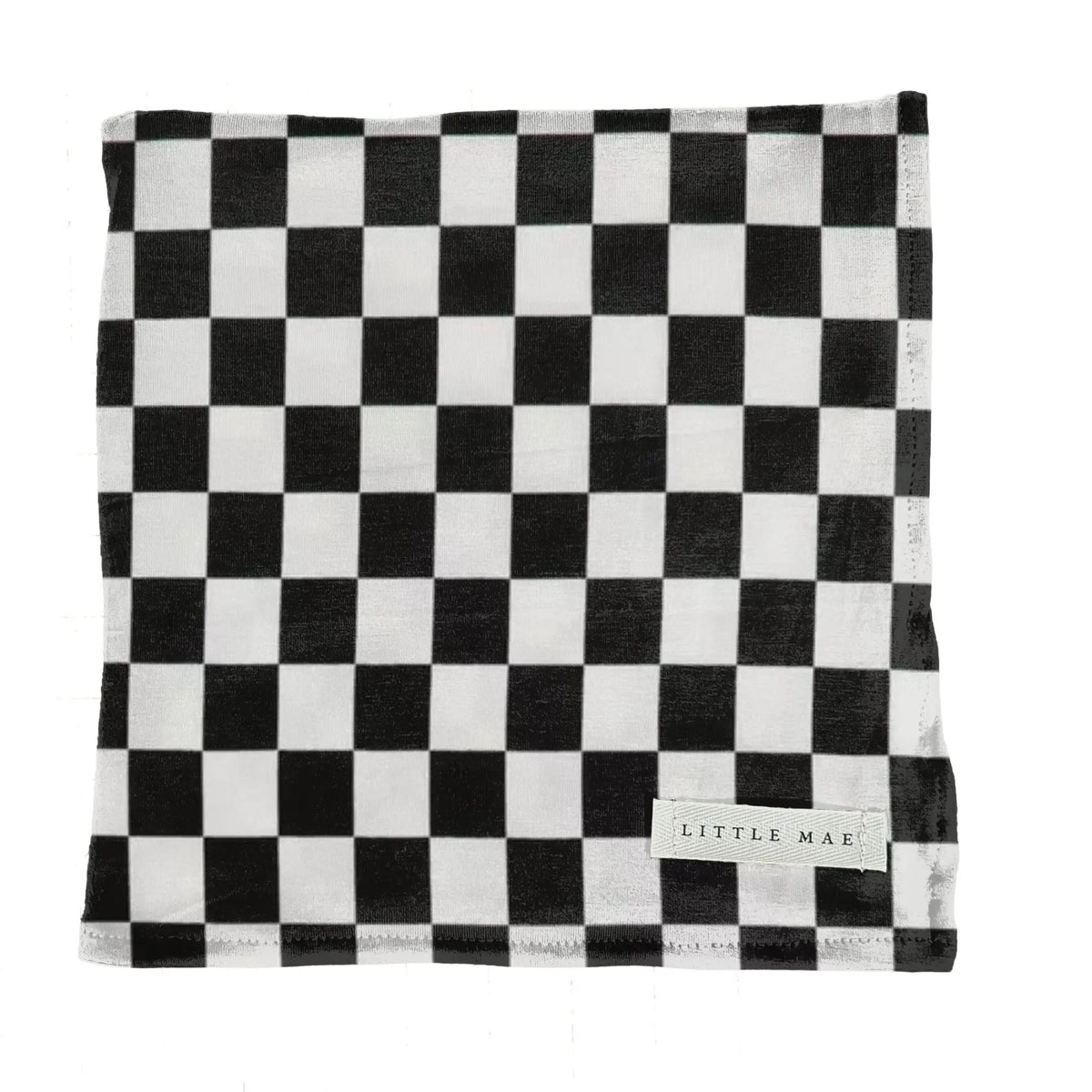 Little Mae & Co Race Black & White Checkered Stretch Swaddle - 