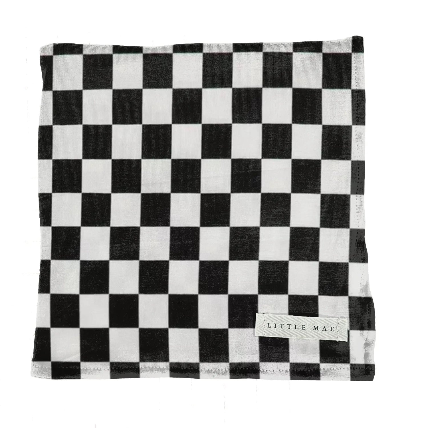 Little Mae & Co Race Black & White Checkered Stretch Swaddle - 