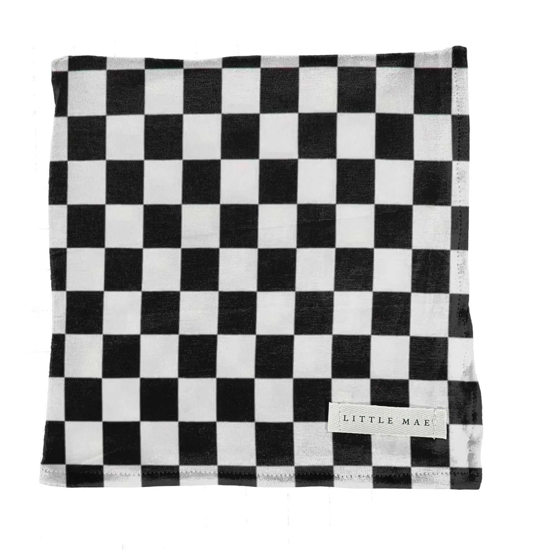 Little Mae & Co Race Black & White Checkered Stretch Swaddle - 