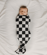 Little Mae & Co Race Black & White Checkered Stretch SwaddleEveretts Place