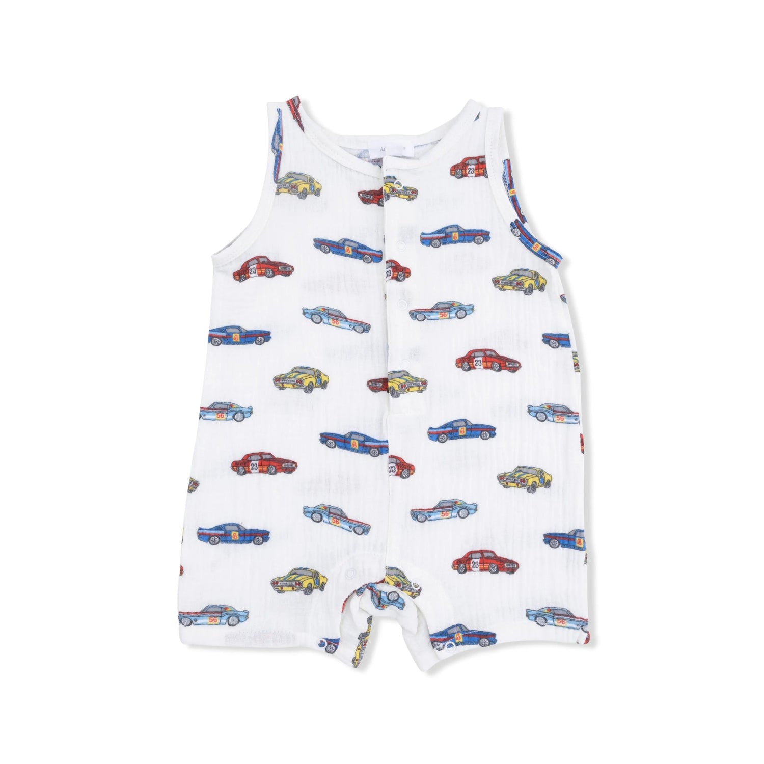 Angel Dear Race Cars - Sleeveless Shortie Romper - 