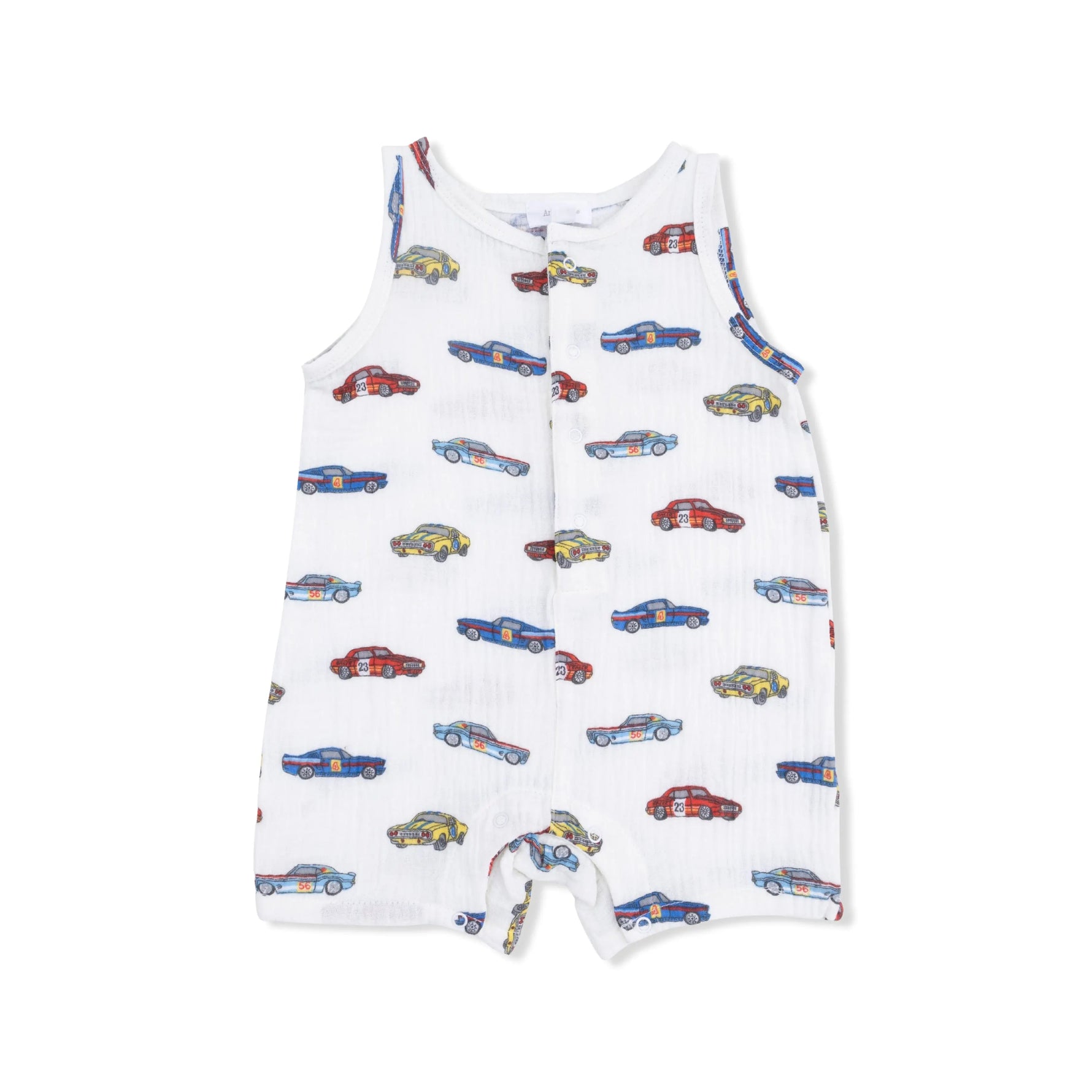 Angel Dear Race Cars - Sleeveless Shortie Romper - 