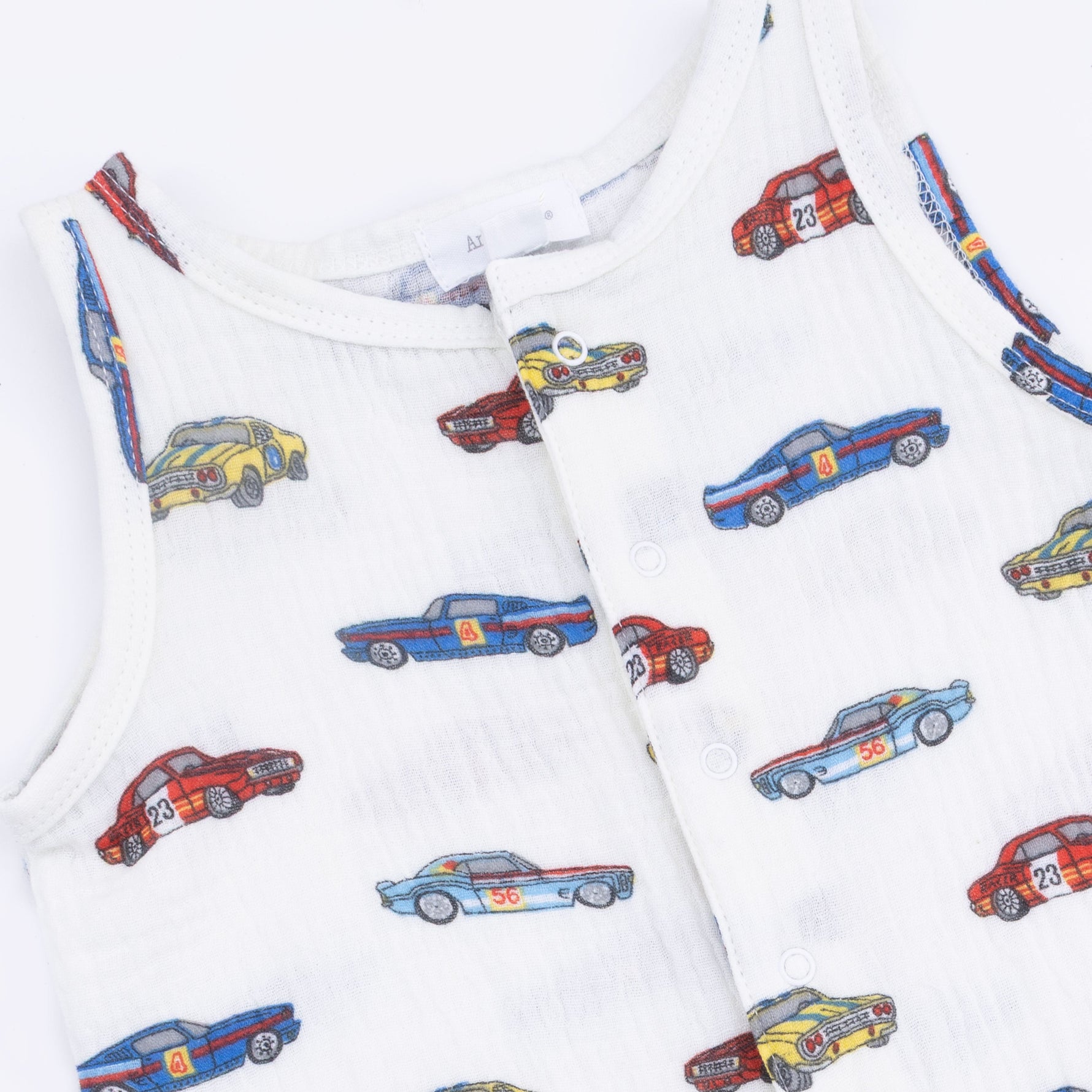 Angel Dear Race Cars - Sleeveless Shortie RomperEveretts Place