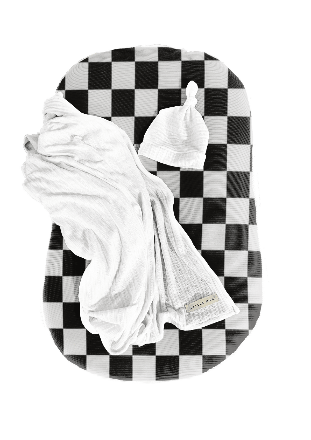 Little Mae & Co Race Checkered Baby Lounger CoverEveretts Place