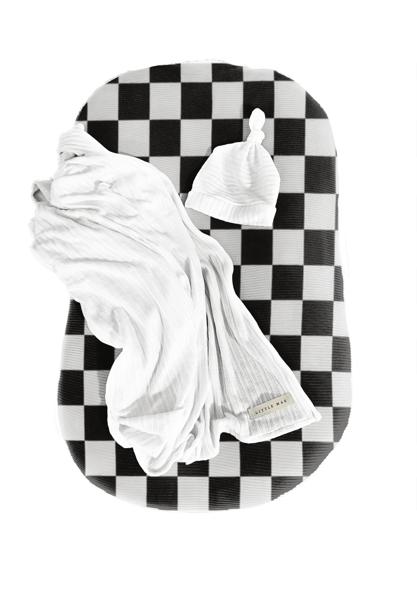 Little Mae & Co Race Checkered Baby Lounger CoverEveretts Place