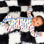 Bestaroo Racing Cars Bamboo Baby Footie With Two Way Zipper For Easy Diaper Changes - 