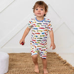 Bestaroo Racing Cars Bamboo Pajama Shorts Set for Kids Sleepwear - 