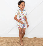 Bestaroo Racing Cars Bamboo Pajama Shorts Set for Kids Sleepwear - 