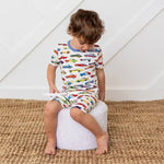 Bestaroo Racing Cars Bamboo Pajama Shorts Set for Kids Sleepwear - 
