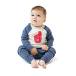 Angel Dear Raglan Sweatshirt with Red Number One Chenille Applique - 