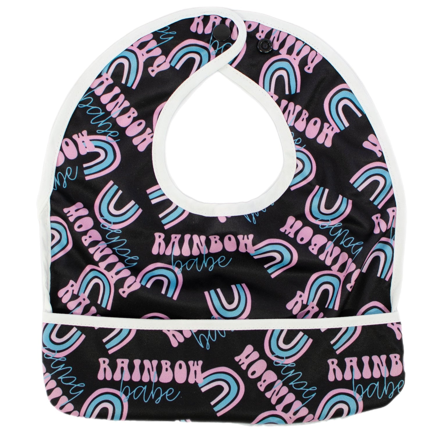 Texas Tushies Rainbow Babe Flip Bib with Pocket for Mess-Free Feeding for Babies - Baby & Toddler > Nursing & Feeding > Bibs Baby & Toddler Clothing