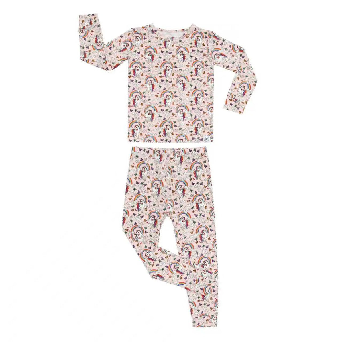 Sweet Bamboo Rainbow Bright Big Kid Pajama Set - 