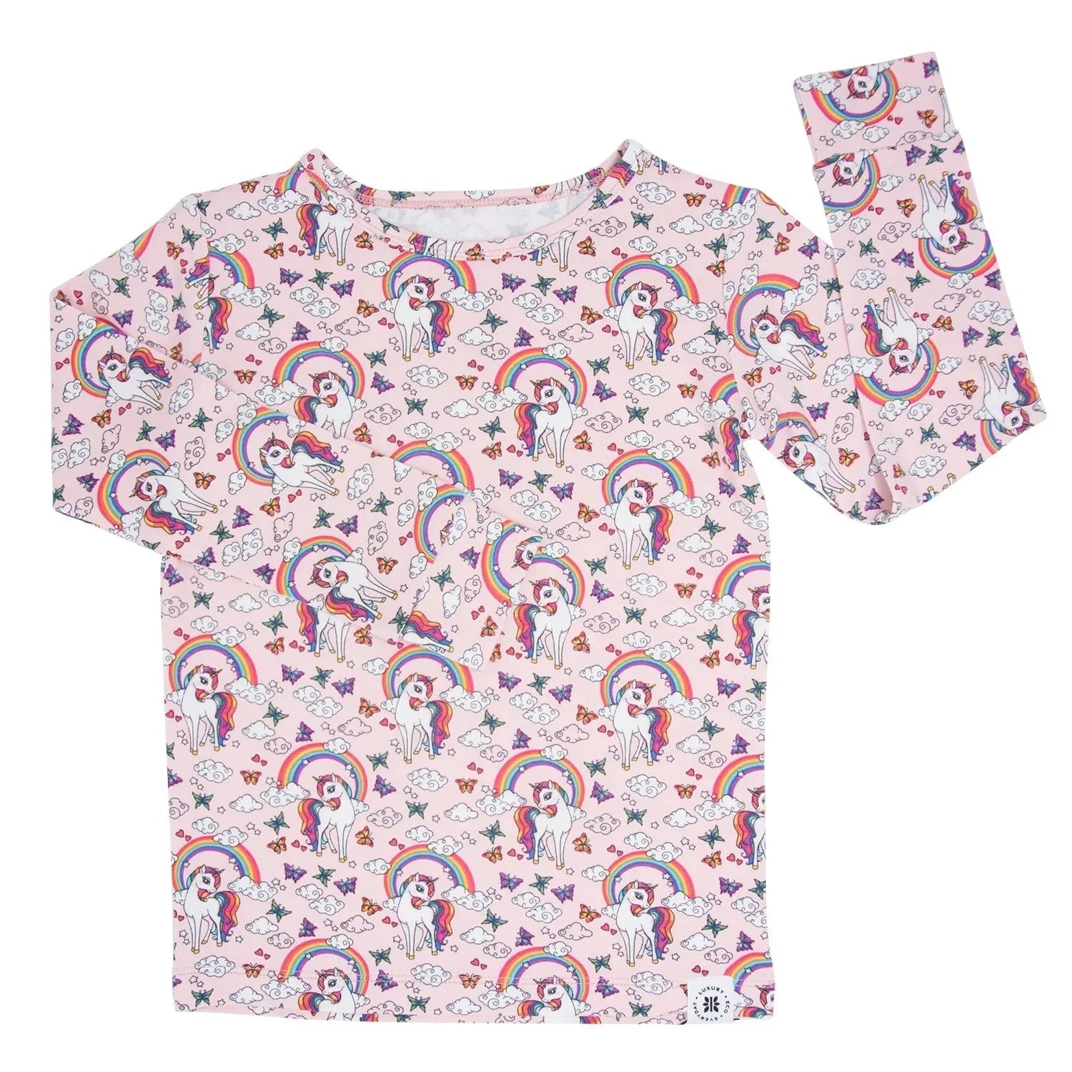 Sweet Bamboo Rainbow Bright Big Kid Pajama Set - 