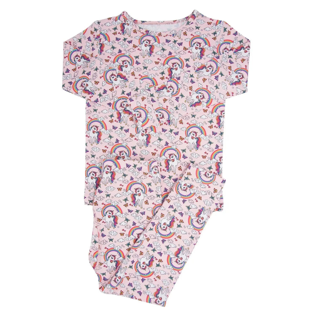 Sweet Bamboo Rainbow Bright Big Kid Pajama Set - 