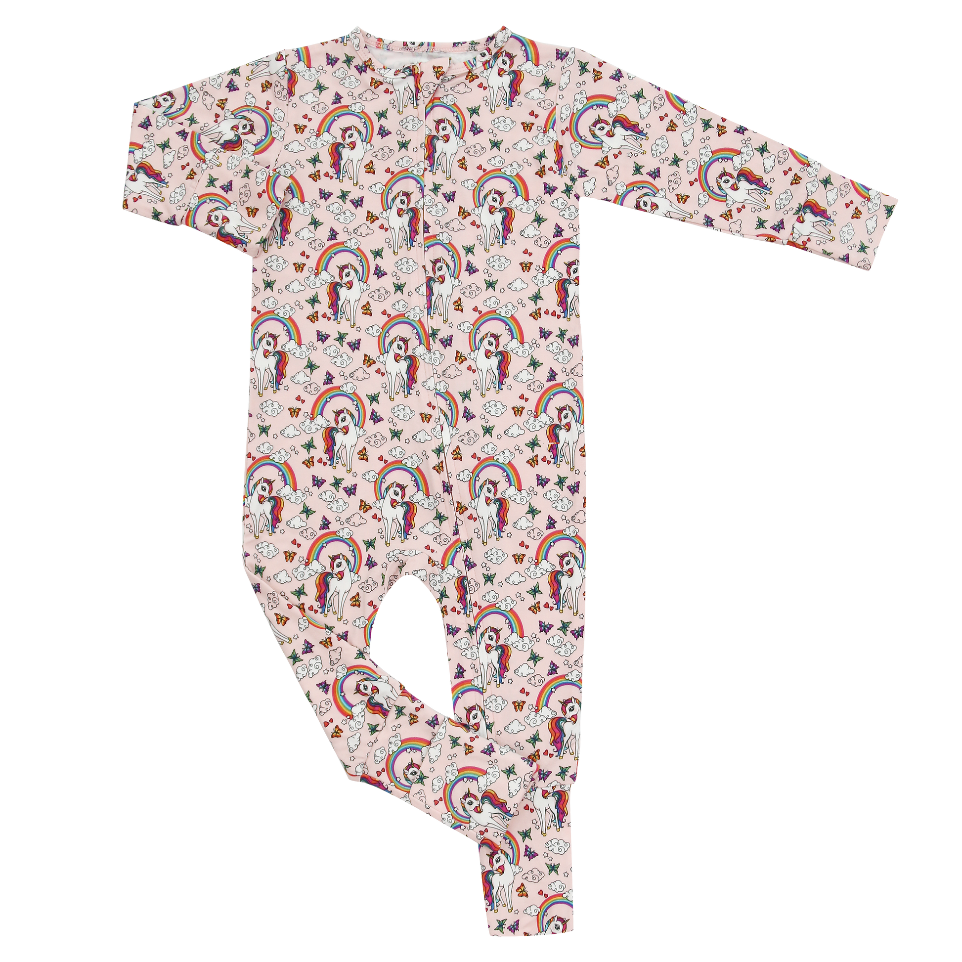 Rainbow Bright Convertible Romper Soft Fabric Two Way Zip Sweet Bamboo Everetts Place: Online Boutique