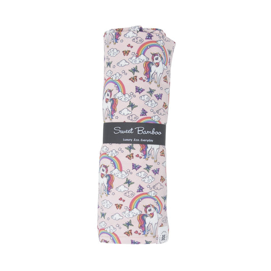 Rainbow Bright Swaddle Blanket for Newborns Soft Bamboo Sweet Bamboo Everetts Place: Online Boutique