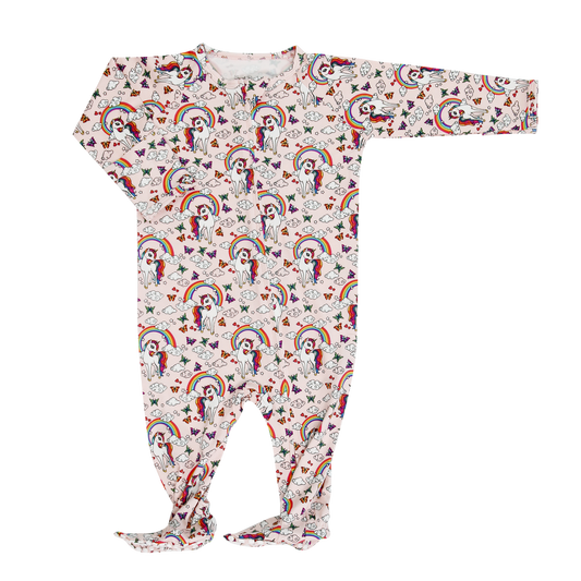 Rainbow Bright Zipper Footie Sweet Bamboo Everetts Place: Online Boutique