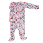 Sweet Bamboo Rainbow Bright Zipper Footie - 