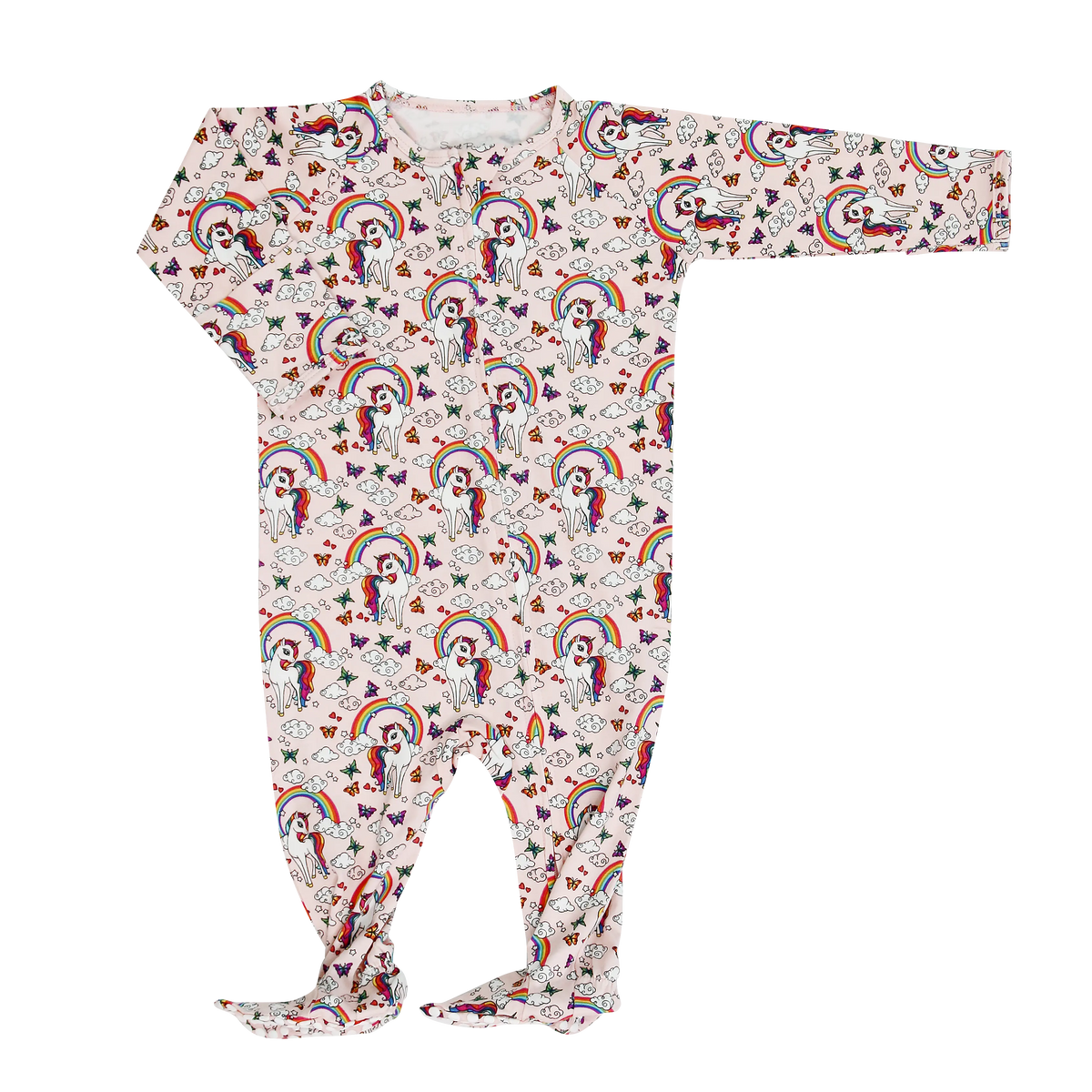 Sweet Bamboo Rainbow Bright Zipper Footie - 