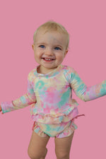 DREAM BIG LITTLE CO RAINBOW CLOUDS DREAM 2 - PIECE RASH GUARD RUFFLE SWIM SUITEveretts Place
