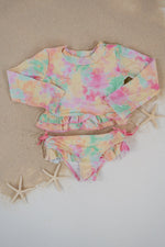 DREAM BIG LITTLE CO RAINBOW CLOUDS DREAM 2 - PIECE RASH GUARD RUFFLE SWIM SUITEveretts Place