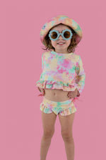 DREAM BIG LITTLE CO RAINBOW CLOUDS DREAM 2 - PIECE RASH GUARD RUFFLE SWIM SUITEveretts Place