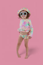 DREAM BIG LITTLE CO RAINBOW CLOUDS DREAM 2 - PIECE RASH GUARD RUFFLE SWIM SUITEveretts Place
