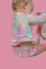 DREAM BIG LITTLE CO RAINBOW CLOUDS DREAM 2 - PIECE RASH GUARD RUFFLE SWIM SUITEveretts Place