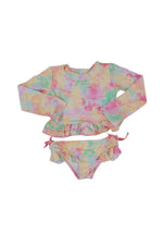 DREAM BIG LITTLE CO RAINBOW CLOUDS DREAM 2 - PIECE RASH GUARD RUFFLE SWIM SUITEveretts Place